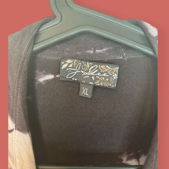 💜 TIE DYE J GEE OMBRE MAXI SHIRT DRESS PURPLE GRAY PINK SIZE XL - Picture 6 of 6